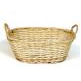 Oval Willow Mini Wash Wicker Basket W/ Braidside Handle (17"x11 1/2"x6")